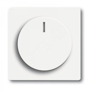 SOLO Плата центральная (накладка) с ручкой и лампой для поворотного светорегулятора davos/альпийский белый (6540-84-102-500)