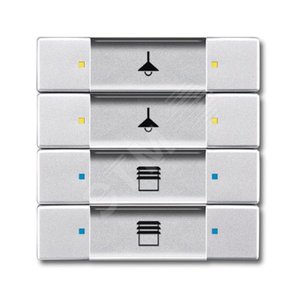 6127/02-83-500 Сенсор 4/8-кл. многофункциональный, серебристый алюминий | 6117-0-0234  | 2CKA006117A0234 | ABB 2