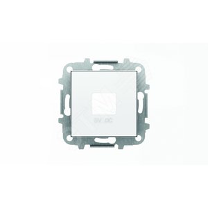 Накладка для механизмов зарядного устройства USB, арт.8185, серия SKY, цвет альпийский белый 2