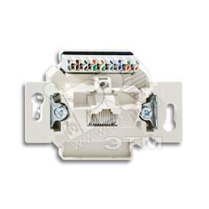 Компьютерная/телефонная розетка UAE, RJ45, кат.6е с наклонным выходом, 1 разъём, 8(8) полюсов - ABB