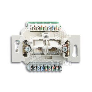 Мех. 2-постовой комп./телеф. розетки UAE, 8/8 полюсов, раздельно, RJ45, категория 6е, неэкр., до 250 МГц | 0230-0-0400 | 2CKA000230A0400 | ABB - ABB