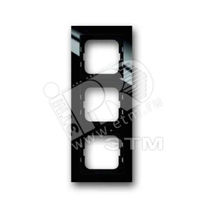 Рамка 3-постовая, для монтажа заподлицо, серия axcent, цвет черный | 1753-0-4128 | 2CKA001753A4128 | ABB