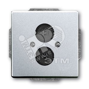 Плата центральная с суппортом с 2-мя разъёмами для громкоговорителя, серия solo/future, цвет серебр.-алюм. | 1723-0-0254 | 2CKA001723A0254 | ABB