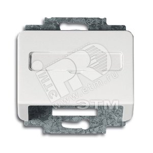 Корпус телефон. и компьют. розетки (для мех-в 0210, 0211 с суппортом 1866/1867) alpha nea белый глянцевый - ABB