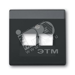 Плата центральная (накладка) для 2-постовой телекоммуникационной розетки, серия solo/future, цвет антрацит | 1710-0-3615  | 2CKA001710A3615 | ABB