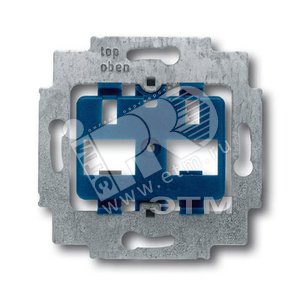 Суппорт для 2-х разъёмов фирмы ITT-Cannon RJ45 кат.5, typ 808 RJ45 Mark III, с синим цоколем, без распорок | 1710-0-3100 | 2CKA001710A3100 | ABB - ABB