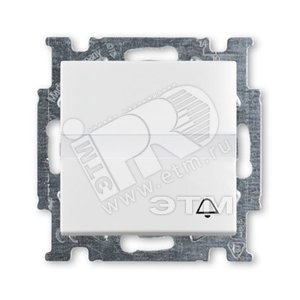 ABB Basic 55 Альп. белый Выключатель кнопочный с полем для надписи | 1413-0-1086  | 2CKA001413A1086 | ABB - ABB