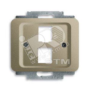 Корпус 2-ой телефон. и компьют. розетки (для мех-в 0210, 0211) alpha exclusive палладий - ABB