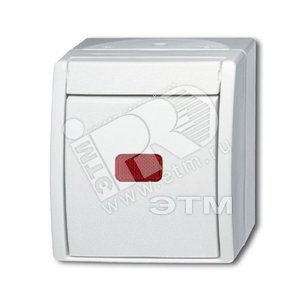 Переключатель 1-клавишный, контрольный, IP44, для открытого монтажа, серия ocean, цвет альпийский белый | 1085-0-1622 | 2CKA001085A1622 | ABB - ABB