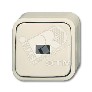 Кнопка 1-клавишная, 1-полюсная, (НО контакт), с N-клеммой, серия Busch-Duro 2000 AP, цвет слоновая кость | 1442-0-0201 | 2CKA001442A0201 | ABB