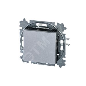 ABB Levit Серебро / дымчатый чёрный Переключатель 1-кл. | 3559H-A06445 70W | 2CHH590645A6070 | ABB - фото 2