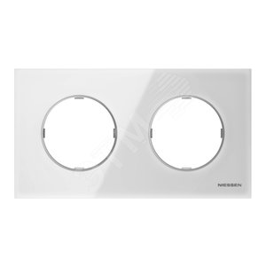 Рамка 2-постовая, серия SKY Moon, цвет стекло белое|2CLA867200A3001| ABB - фото 2