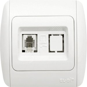ZIRVE бел/бел розетка TF (RJ 11) - ABB