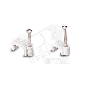 Зажим для плоского кабеля 11х5мм белый (100шт) | 05765 | ABB