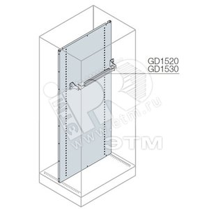 DIN-рейка с кронштейнами 24 DIN-модулей L=600 - ABB