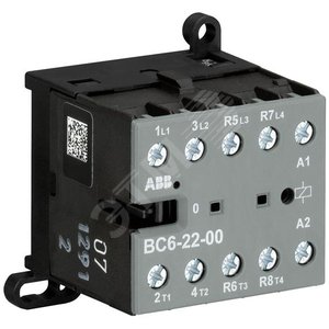 Миниконтактор BC6-22-00-05 9A (400В AC3) катушка 220-240В DС | GJL1213501R0005 | ABB