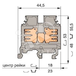 Клемма винтовая M2.5/6.2G.2G 2.5мм.кв. - ABB