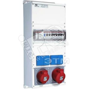 Бокс M32/2JFB CTFL с розеткамии фланцами в сборе, металл, IP44 | 2CMA100022R1000 | ABB