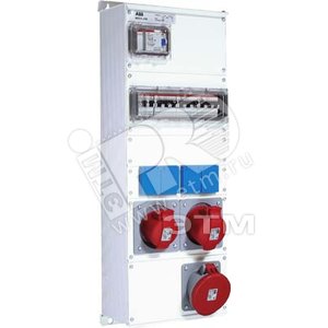 Бокс M63/2JFB CTFL с розетками и фланцамив сборе, металл, IP44 | 2CMA100024R1000 | ABB - ABB