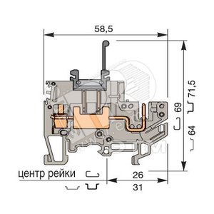 MA2,5/5.SFA-CPE Клемма винт 2,5мм.кв. - ABB