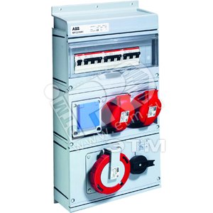 Бокс  MP32/SW2 с розетками в сборе, IP44, пластик (MP32/SW2) - ABB