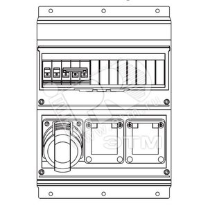 Бокс MP32 с розетками в сборе IP44 (MP32) - ABB