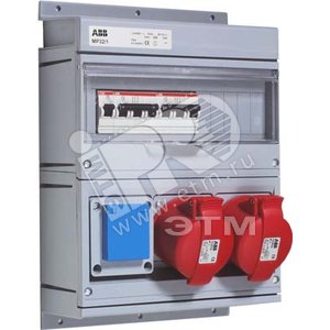 Бокс MP32/1 с розетками в сборе IP44 пластик (MP32/1) - ABB