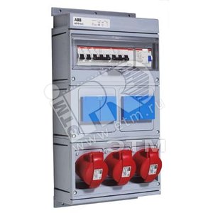 Бокс MPR16/3 с розетками в сборе, IP44, пластик | 2CMA168995R1000 | ABB