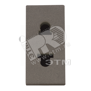 Zenit Розетка стандарт. смешанная в сборе б/з 16А 250В, антрацит