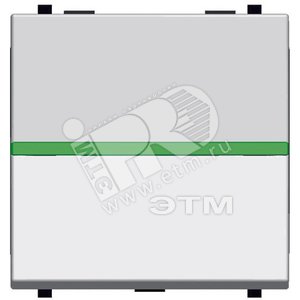 ABB Zenit Серебряный Выключатель с индикацией (2 мод) | N2201.5 PL  | 2CLA220150N1301 | ABB - ABB