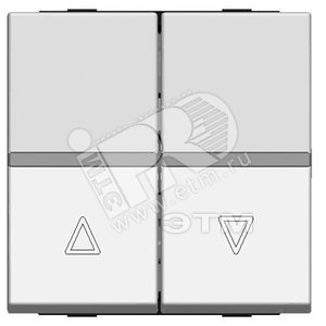ABB Zenit Серебряный Выключатель жалюзийный с фиксацией (2 мод) | N2244.1 PL  | 2CLA224410N1301 | ABB - ABB