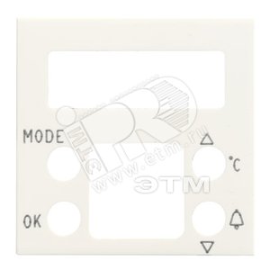 Zenit Накладка для механизма будильника с термометром 8149.5 2 модуля альпийский белый - ABB