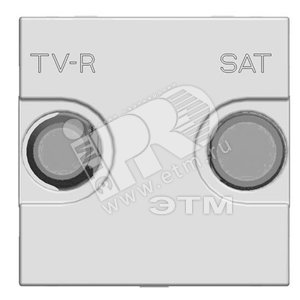 Zenit Накладка для TV-R-SAT розетки, 2-мод., серебр.