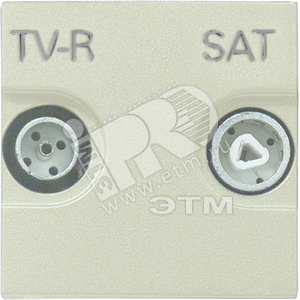 Розетка TV-R-SAT одиночная с накладкой, серия Zenit, цвет шампань