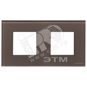 ABB Zenit Стекло Кофейное Рамка 2-я (2+2 мод) | N2272 CC  | 2CLA227200N3701 | ABB - ABB