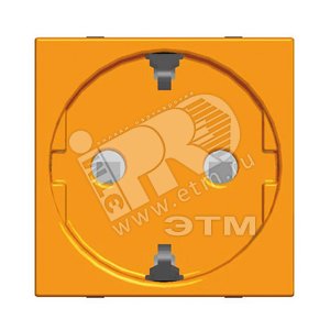 Zenit Розетка с заземлением со шторками для специальных сетей 16А 250В оранжевая (N2288 NA)