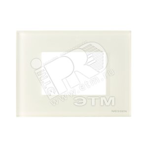 ABB Zenit Стекло Белое Рамка итальянский стандарт на 3 модуля | N2473 CB  | 2CLA247300N3001 | ABB - ABB