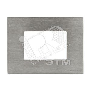 ABB Zenit Сталь Рамка итальянский стандарт на 3 модуля | N2473 OX  | 2CLA247300N4001 | ABB - ABB
