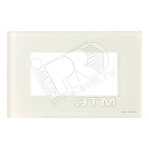 ABB Zenit Стекло Белое Рамка итальянский стандарт на 4 модуля | N2474 CB  | 2CLA247400N3001 | ABB - ABB