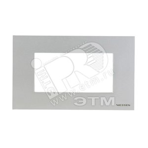 Zenit Рамка итальянского стандарта на 4 мод., серебр.