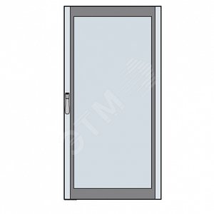 Дверь со стеклом для шкафов SR2 500x400мм ВхШ | PTN5046K | ABB