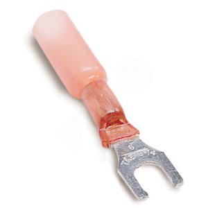 Наконечник кабельный с термоусадочной изоляцией вилочный 0,5-1,5 М5 (100шт)