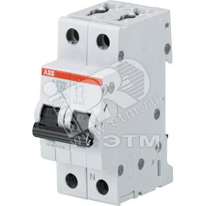 Выключатель автоматический двухполюсный (1п+N) S201M 0,5А K 10кА (S201M K0.5NA) | 2CDS271103R0157 | ABB