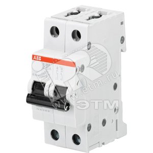 Выключатель автоматический двухполюсный S202 1А Z 6кА (S202 Z1) | 2CDS252001R0218 | ABB