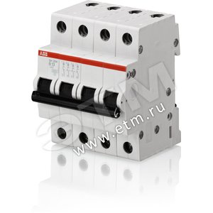 Выключатель автоматический четырехполюсный SH204L 25А C 4,5кА (SH204L C25) | 2CDS244001R0254 | ABB - ABB