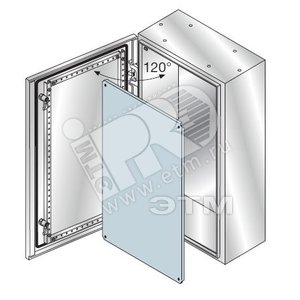 Щит с монтажной панелью ЩМП 300х200х150 нержавеющая сталь