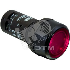 Кнопка с подсветкой CP1-13R-01 красная 220В AC/DC с плоской клавишей без фиксации 1НЗ | 1SFA619100R1341 | ABB