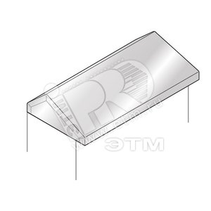 Крыша антидождевая 1200х500 ISX нержавеющая сталь - ABB