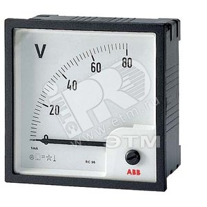 Вольтметр постоянного тока прямого включения VLM-2-100/72 (VLM-2-100/72) - ABB
