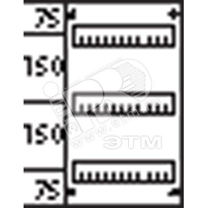 Пластрон глухой 1ряд/3 рейки - 150мм | AG213 | ABB